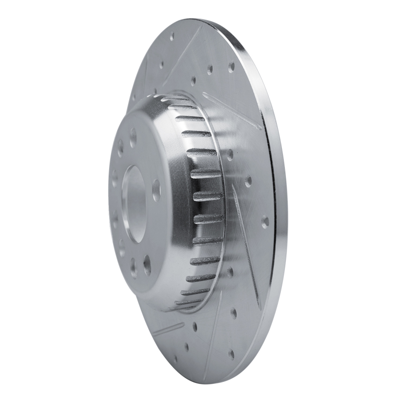 Jaguar E-Pace Brake Rotor (1) - Rear Left - R1 Concepts - Drilled & Slotted - Silver - `20-`22